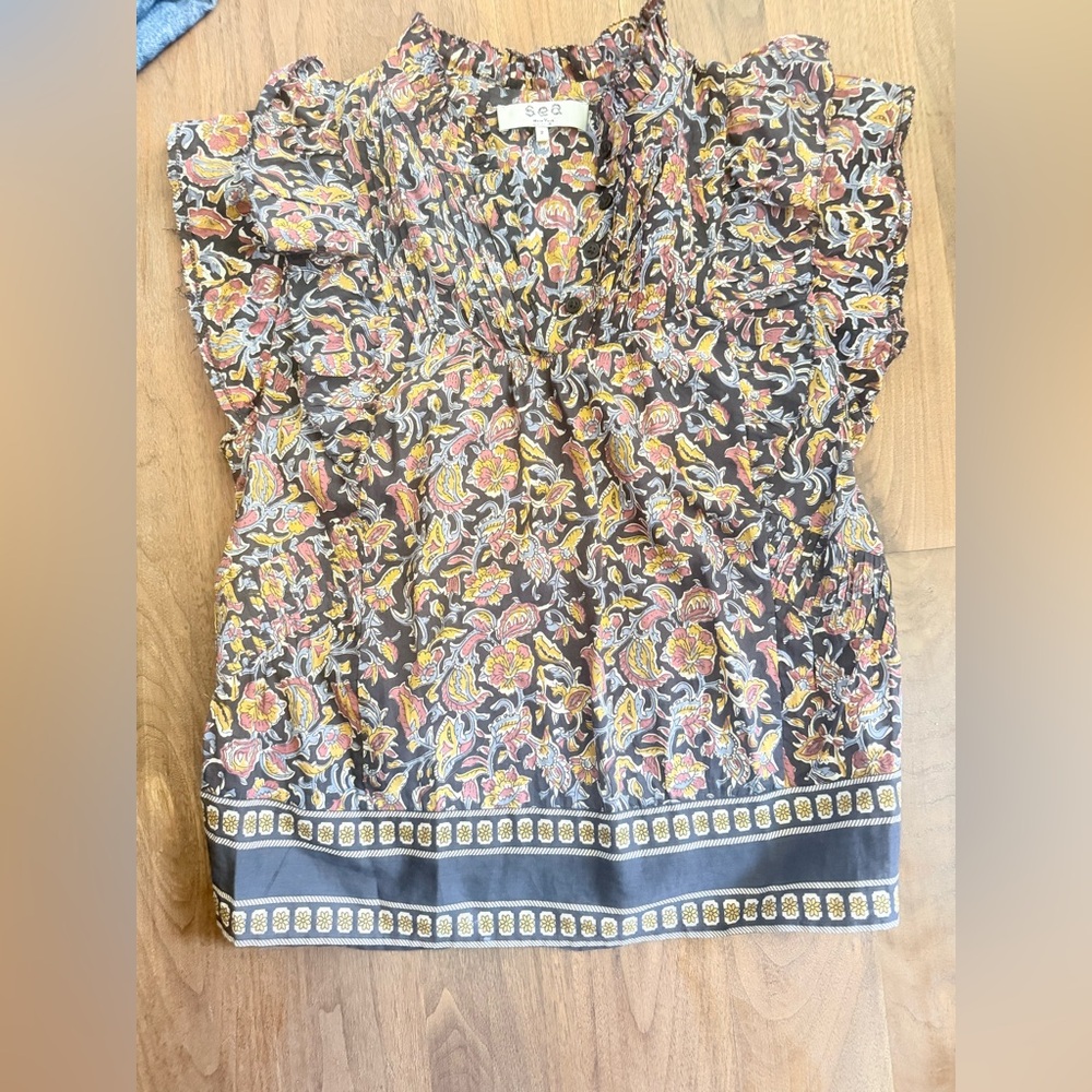 Sea Multicolor Floral Blouse